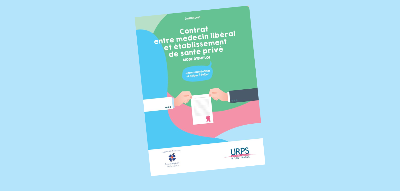 URPS médecins libéraux Ile de France Guide Contrat entre médecin